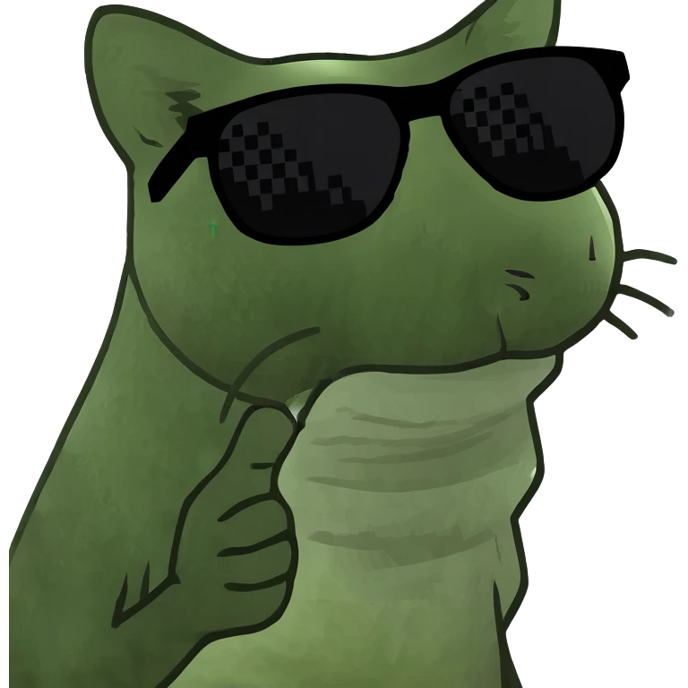 Cat with sunglasses emoji