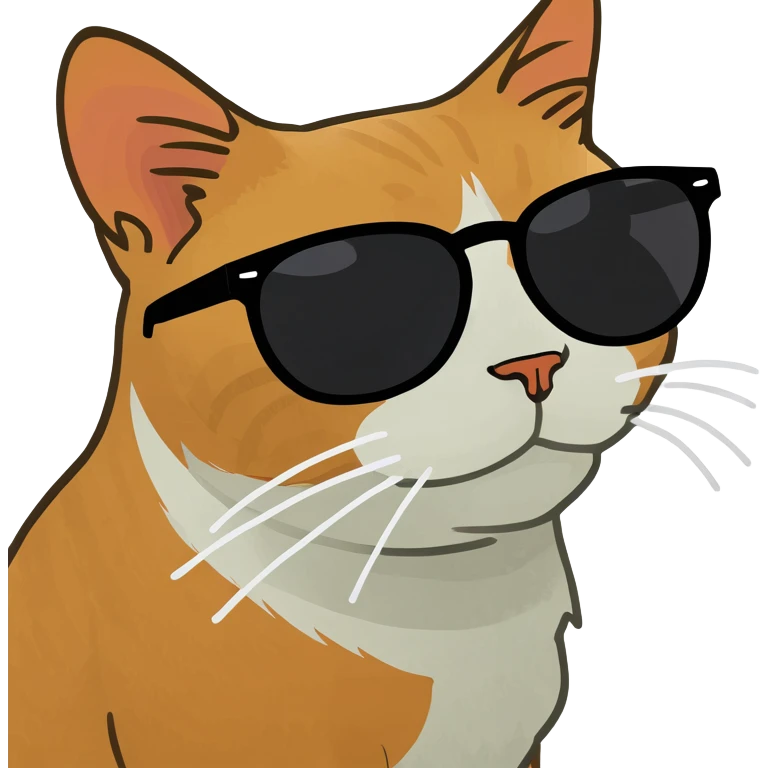 Cat with sunglasses emoji