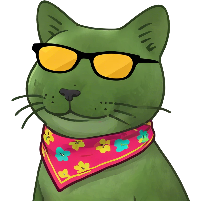 Cat with sunglasses emoji