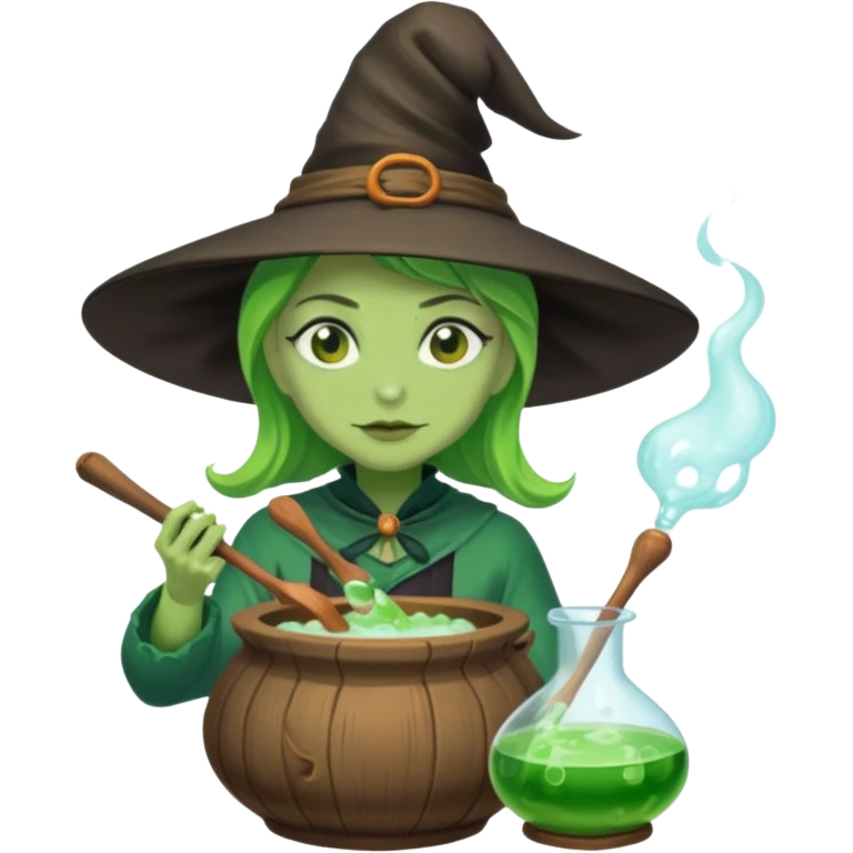 green witch cooking potion emoji
