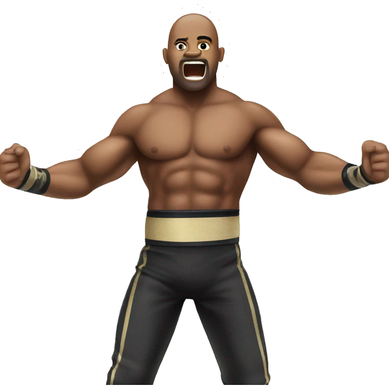Pro wrestler performing a maneuver to  emoji