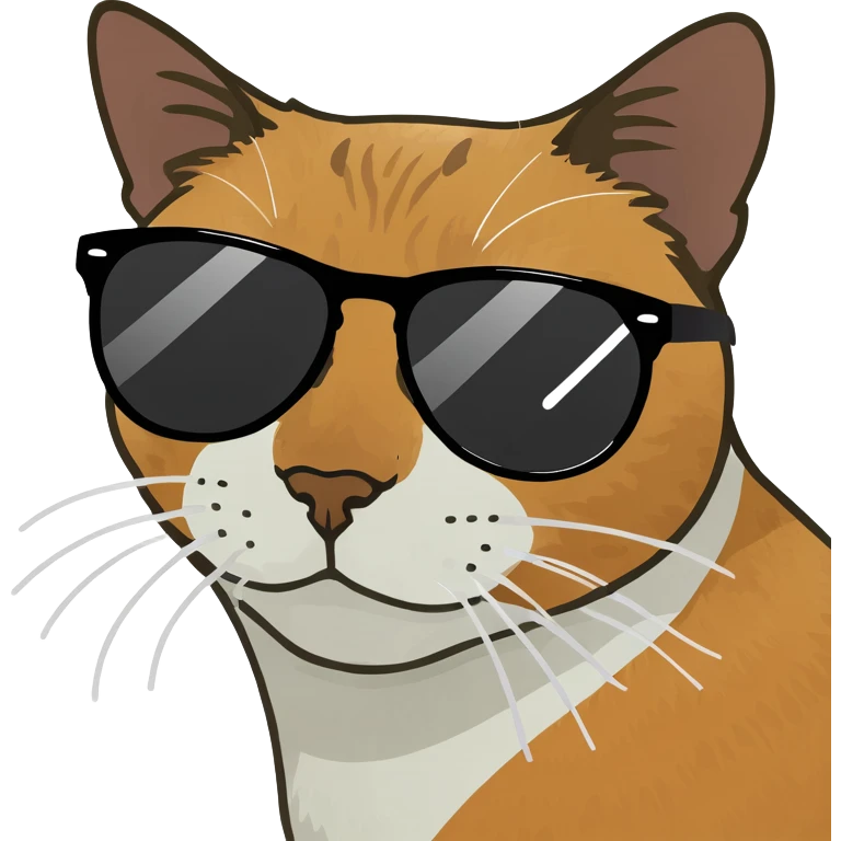 Cat with sunglasses emoji