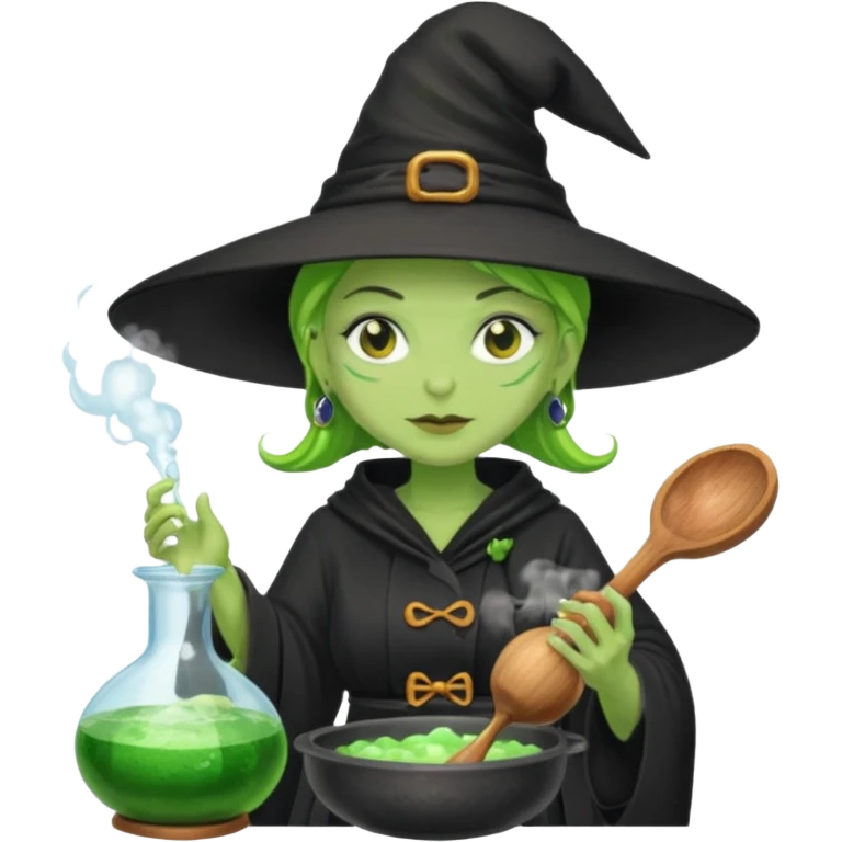 green witch cooking potion emoji