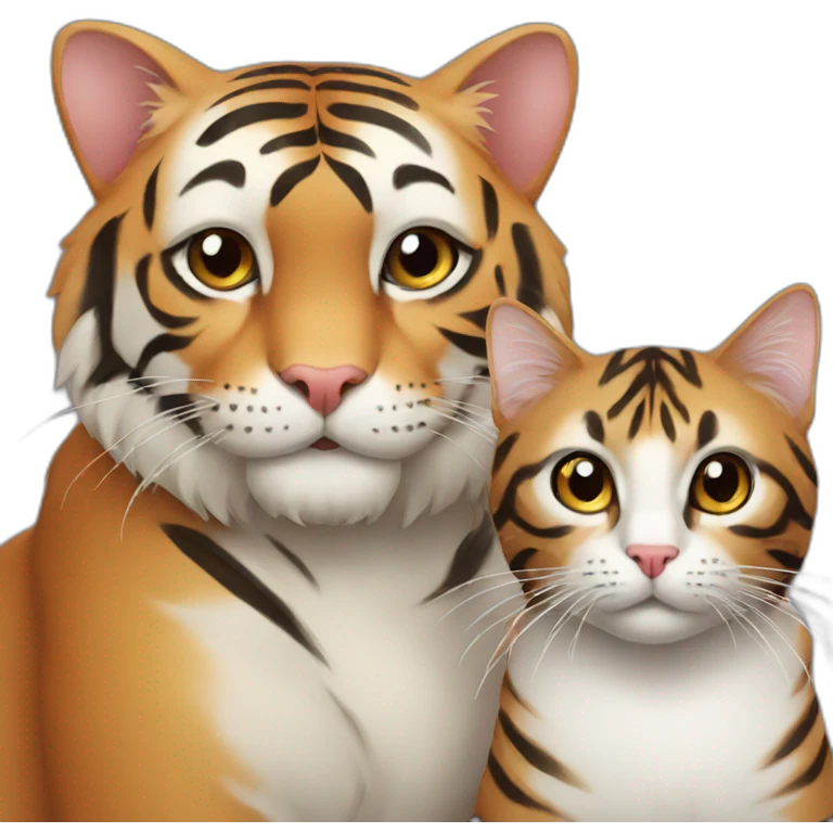 cat with tiger emoji