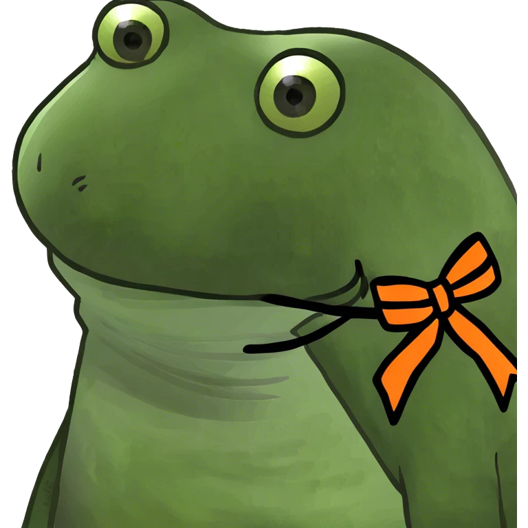 striped black-orange ribbon emoji