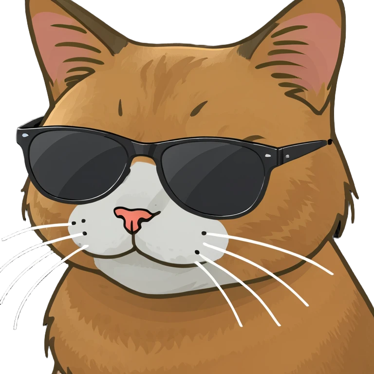 Cat with sunglasses emoji