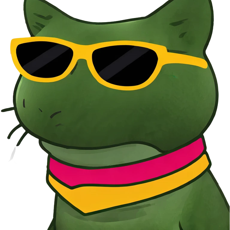 Cat with sunglasses emoji