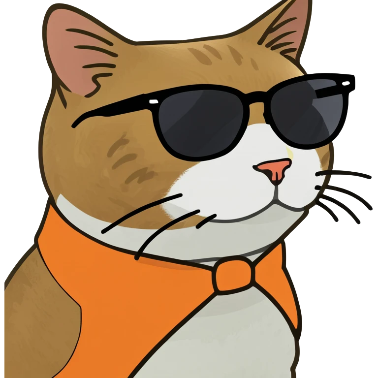 Cat with sunglasses emoji