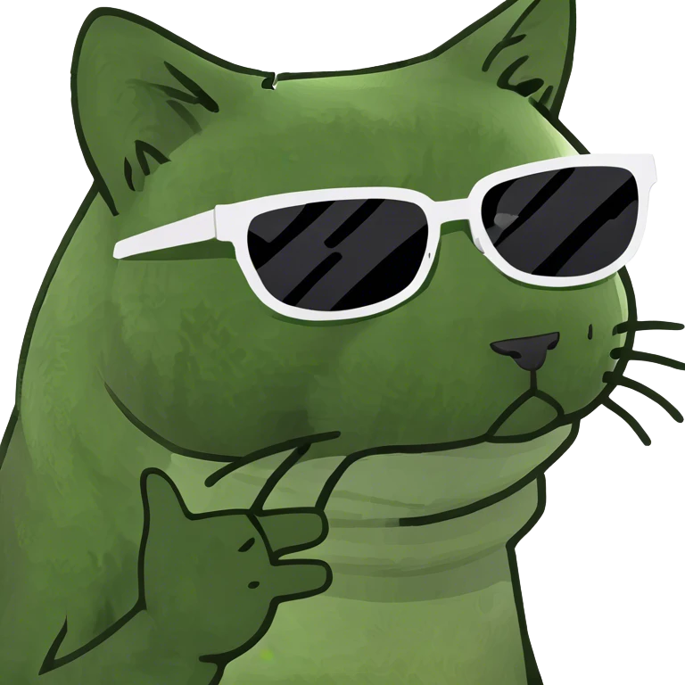 Cat with sunglasses emoji