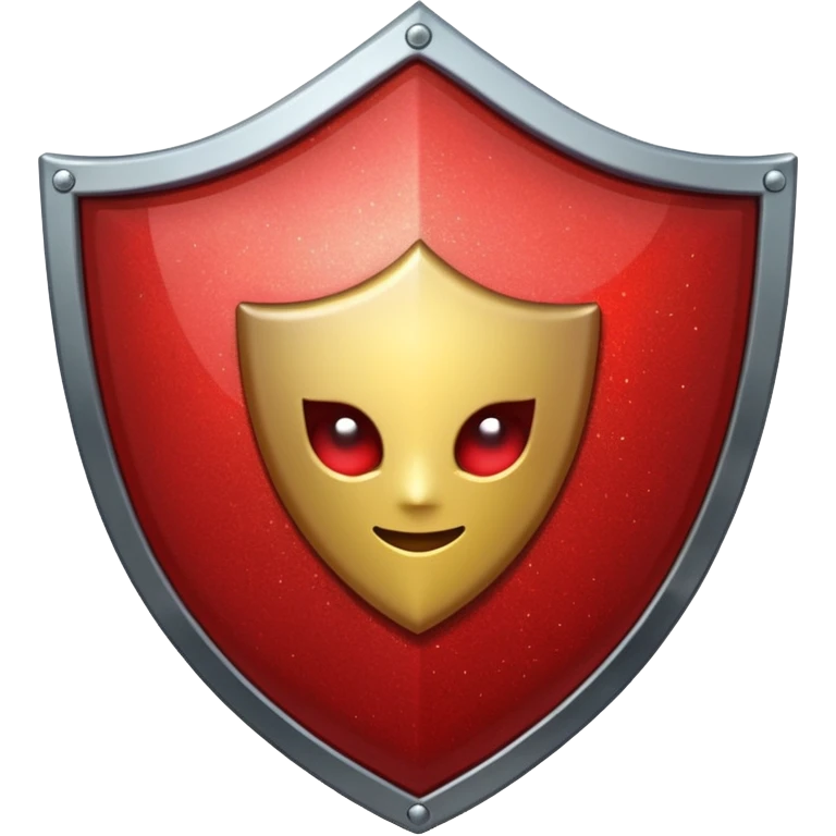 glitter red shield emoji