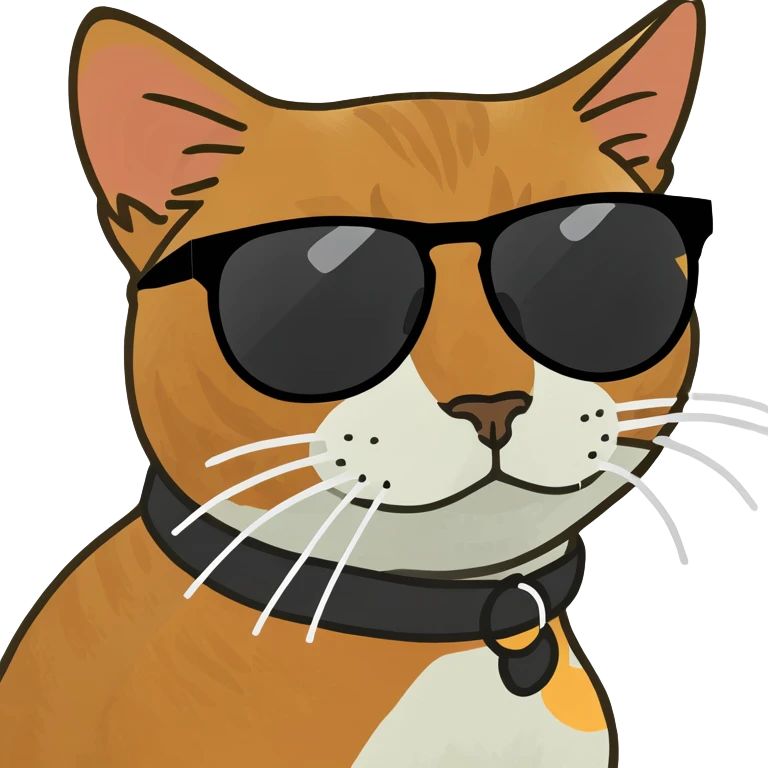 Cat with sunglasses emoji