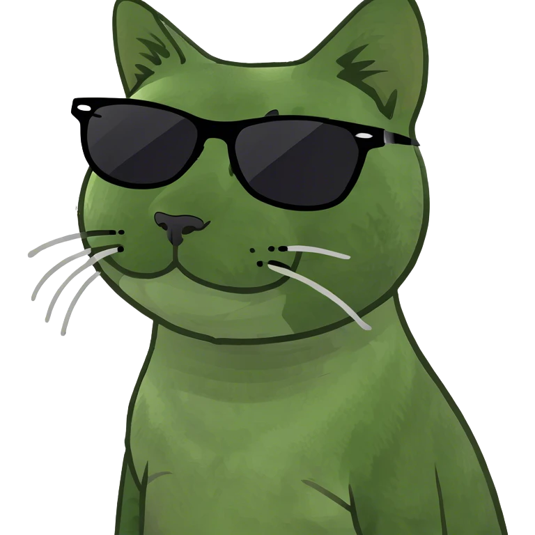 Cat with sunglasses emoji