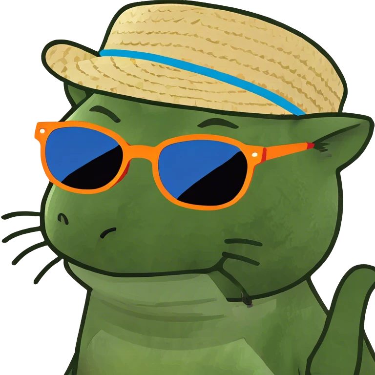 Cat with sunglasses emoji