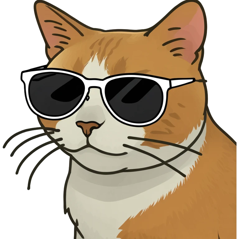 Cat with sunglasses emoji
