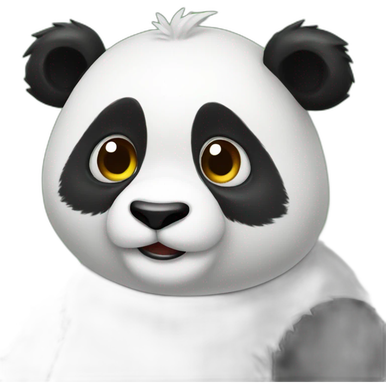 Rode panda emoji