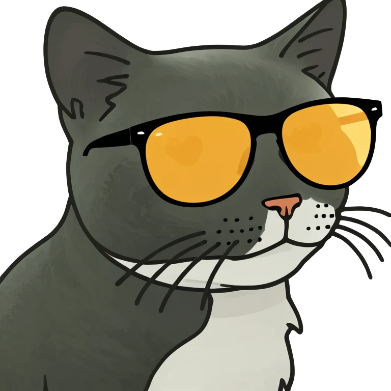 Cat with sunglasses emoji