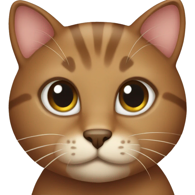 Cute brown cat emoji