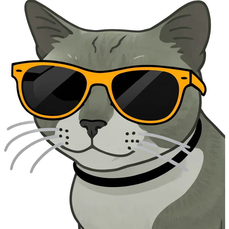 Cat with sunglasses emoji