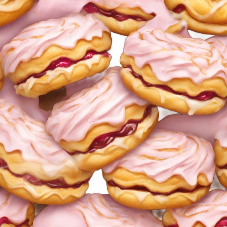 light pink paris-brest pastry with cream emoji