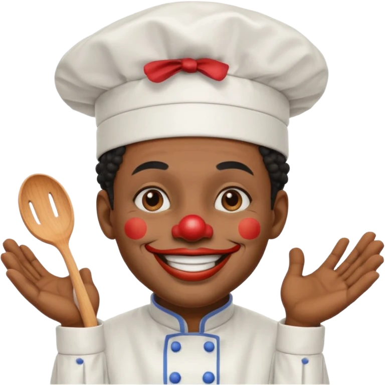 black clown chef emoji