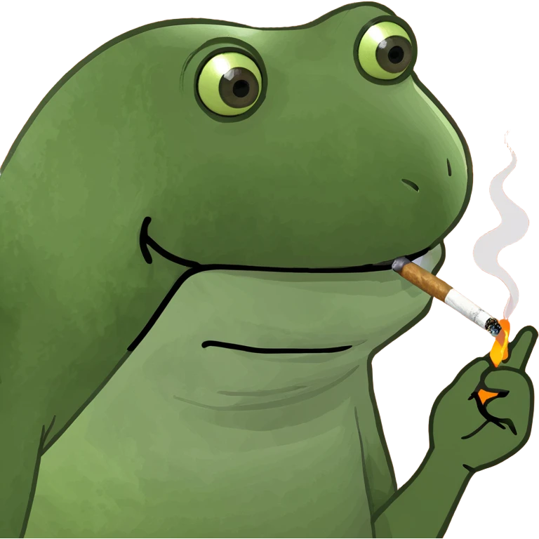 Frog smoking emoji