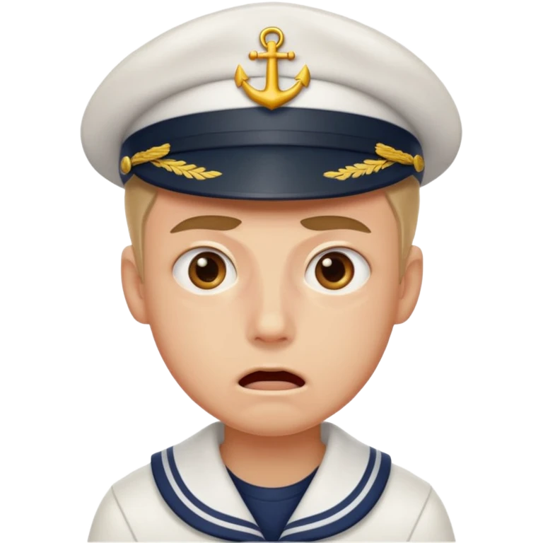 моряк во власти эмоций страх, паника emoji