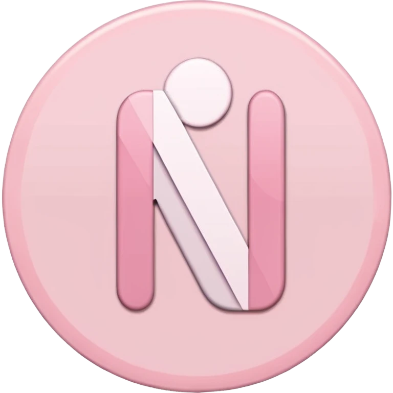 Netflix aesthetic "N" logo in pastel pink emoji