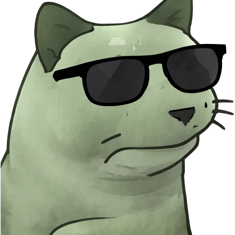 Cat with sunglasses emoji