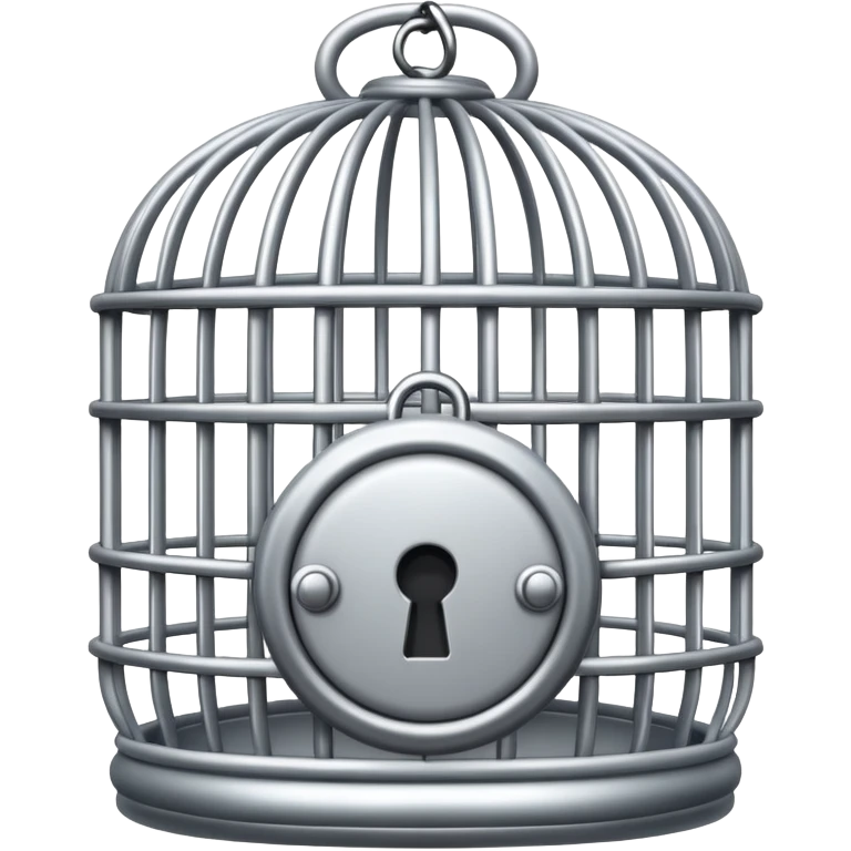 silver cage locked emoji