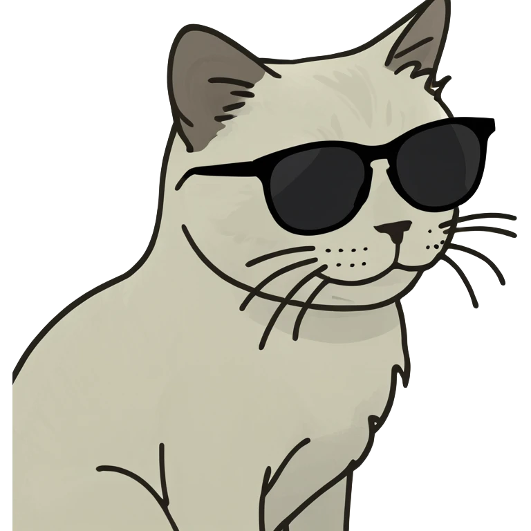 Cat with sunglasses emoji