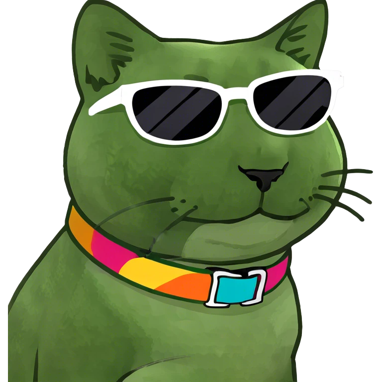 Cat with sunglasses emoji