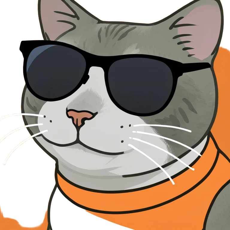 Cat with sunglasses emoji