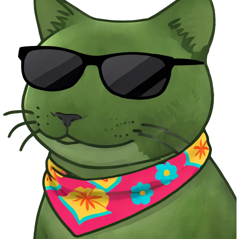 Cat with sunglasses emoji