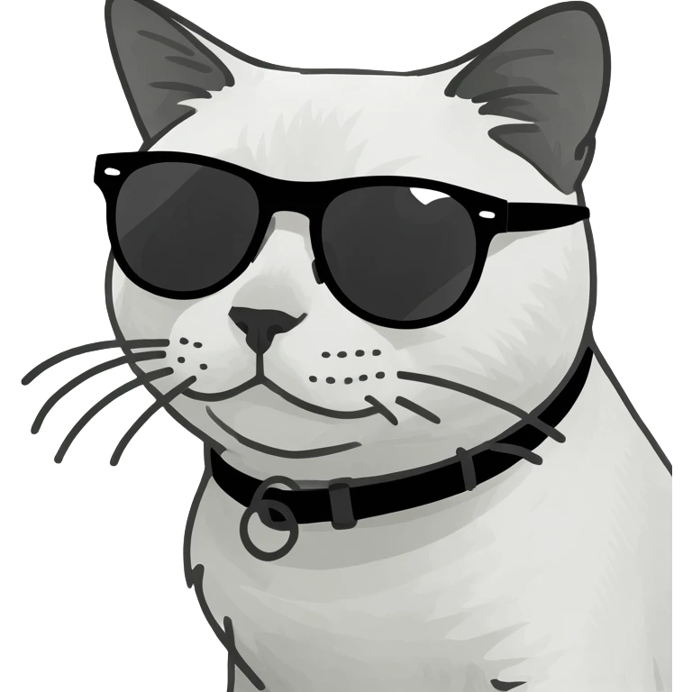 Cat with sunglasses emoji