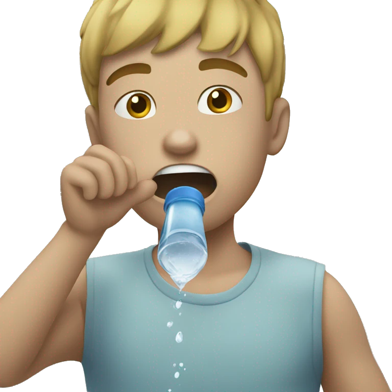 Chugging water emoji
