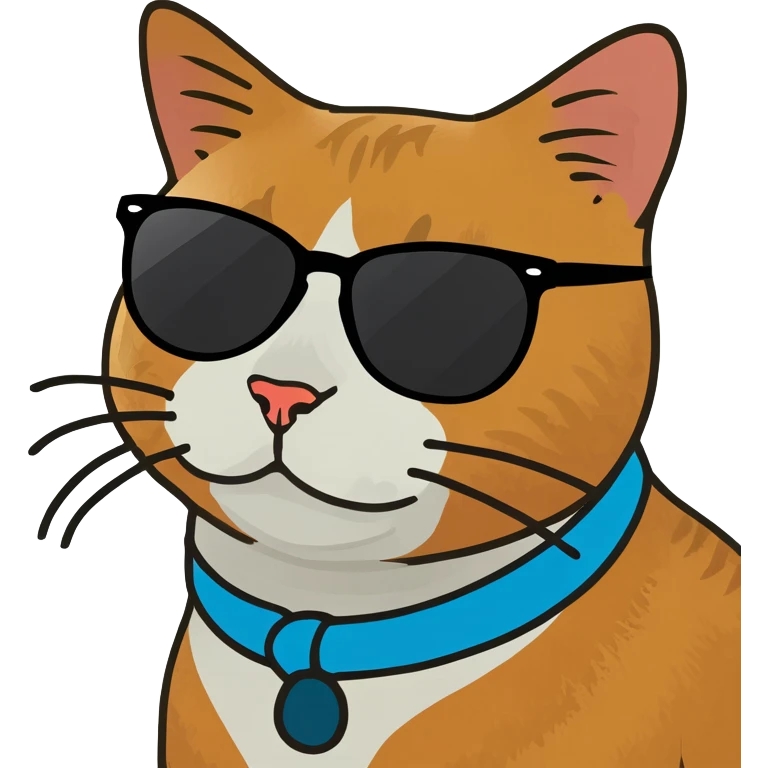 Cat with sunglasses emoji
