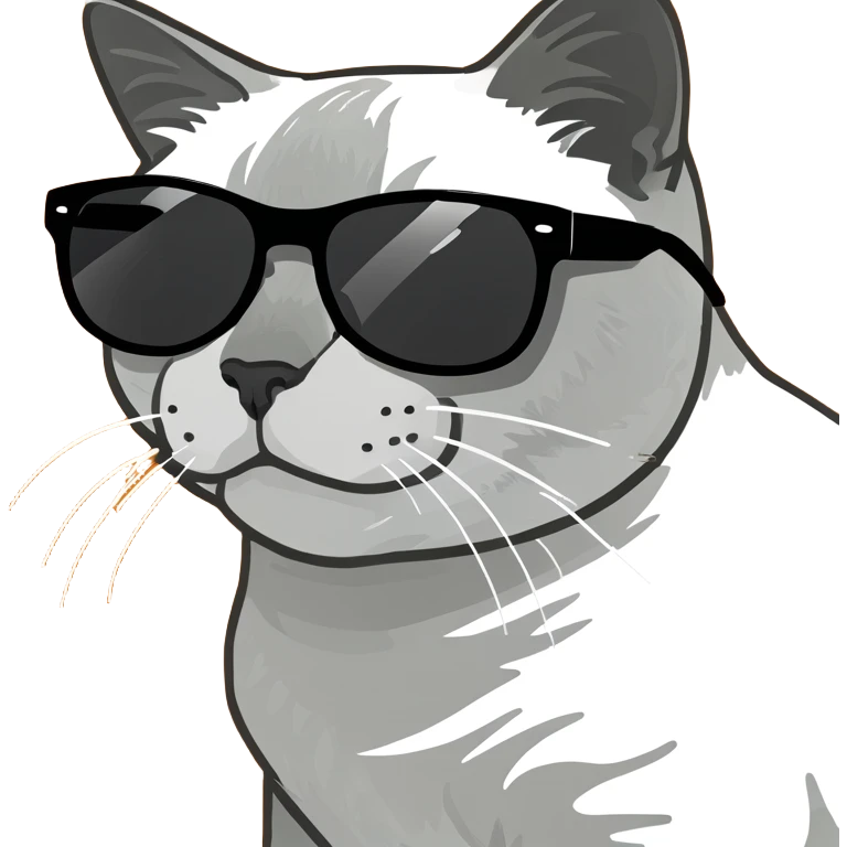 Cat with sunglasses emoji