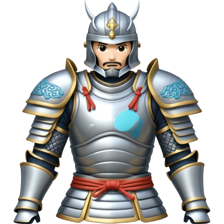 silver samurai armour emoji
