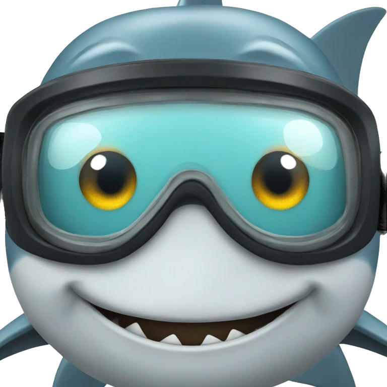 Shark wearing goggles emoji