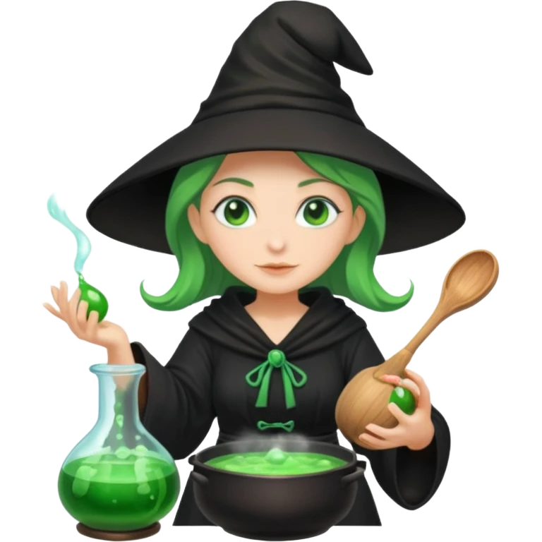 green witch cooking potion emoji