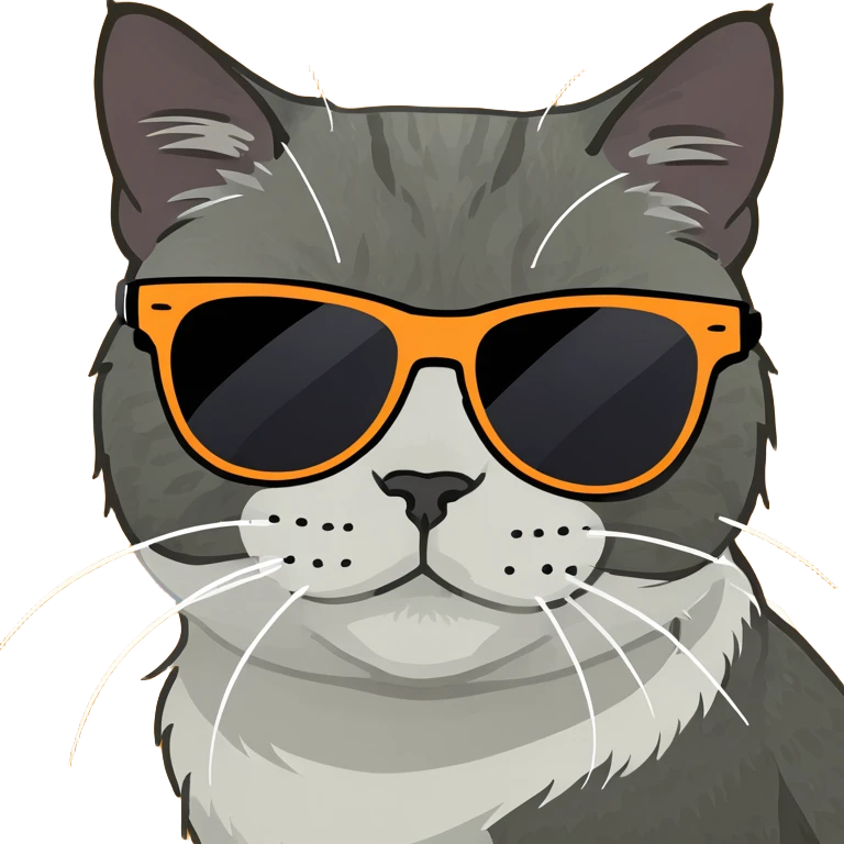 Cat with sunglasses emoji