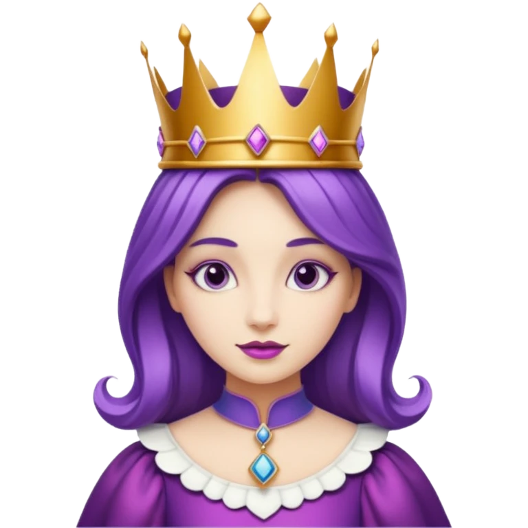 purple queen in alice wonderland, emoji