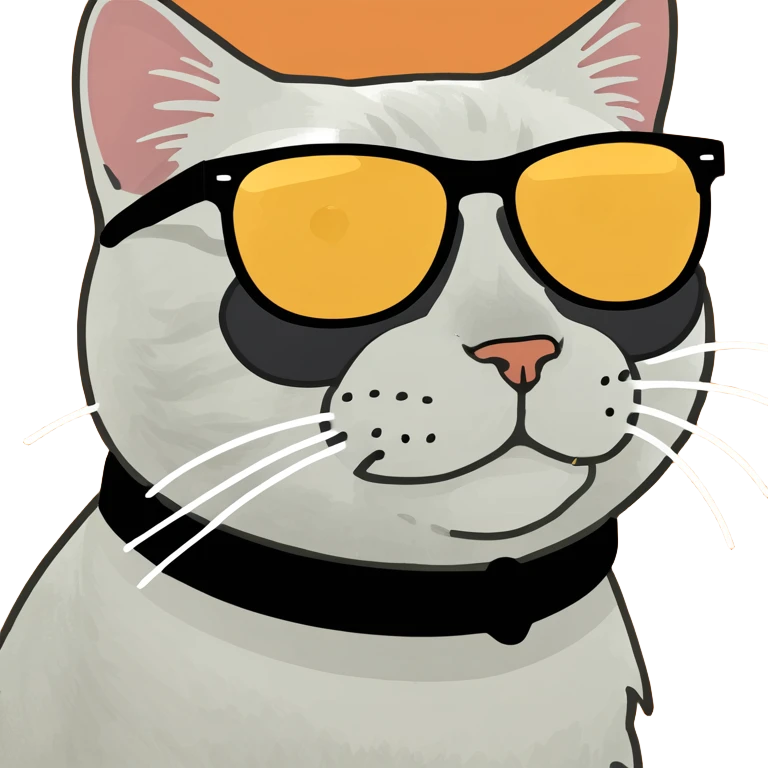 Cat with sunglasses emoji