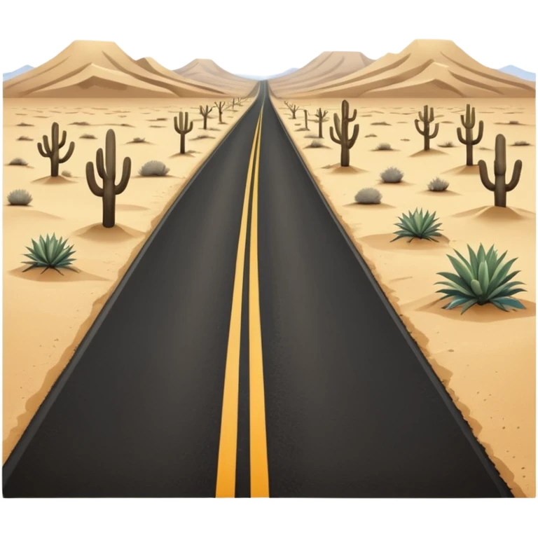 road with desert background emoji