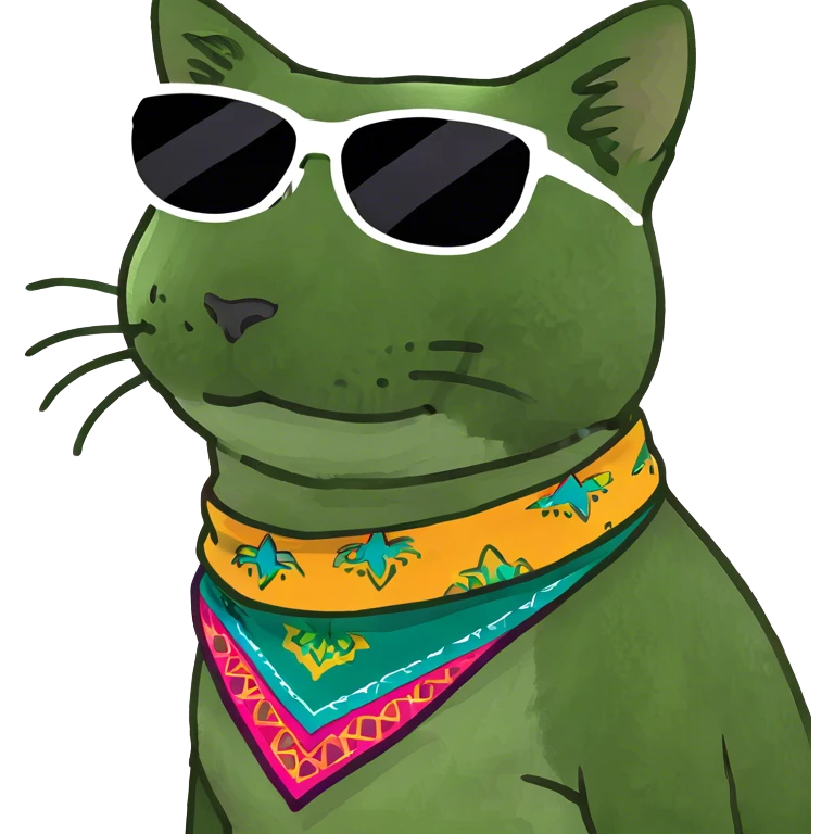 Cat with sunglasses emoji