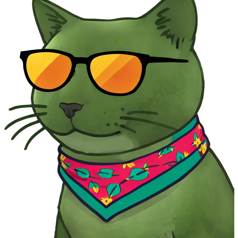 Cat with sunglasses emoji