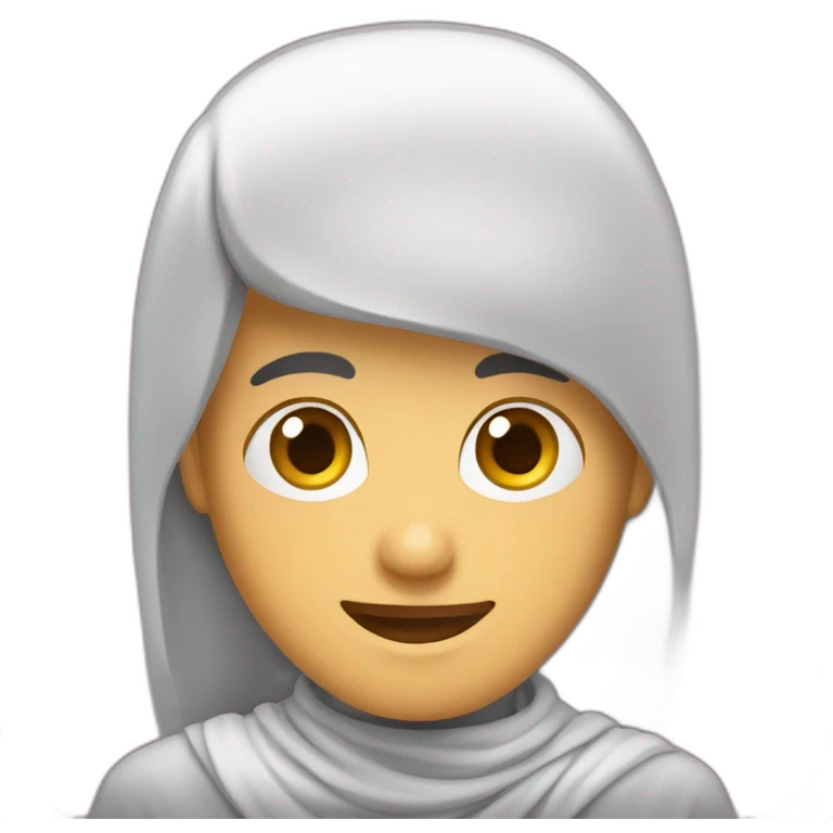 شخص شعره اسود و لابس كمامة emoji