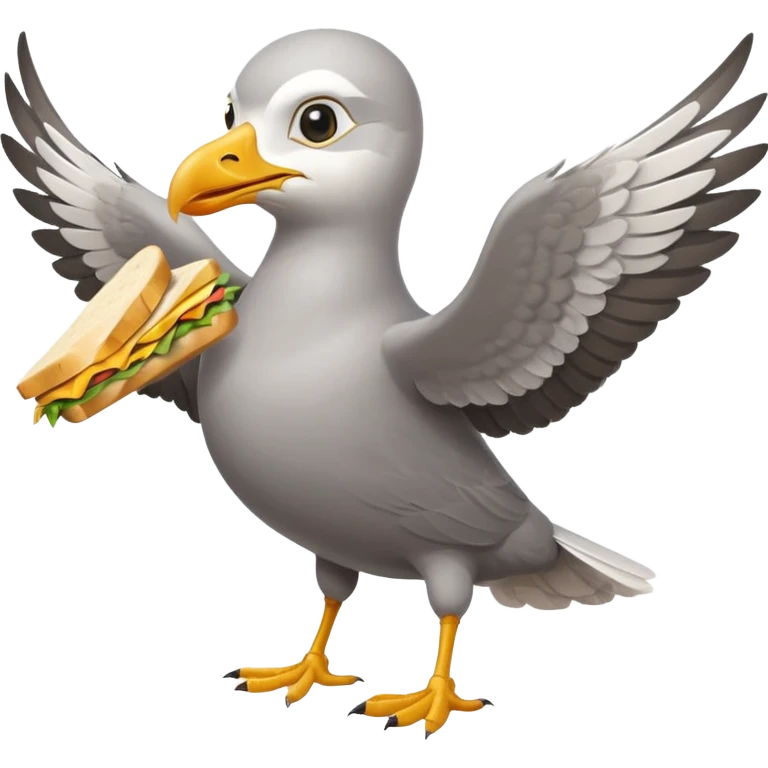 seagull as thief emoji