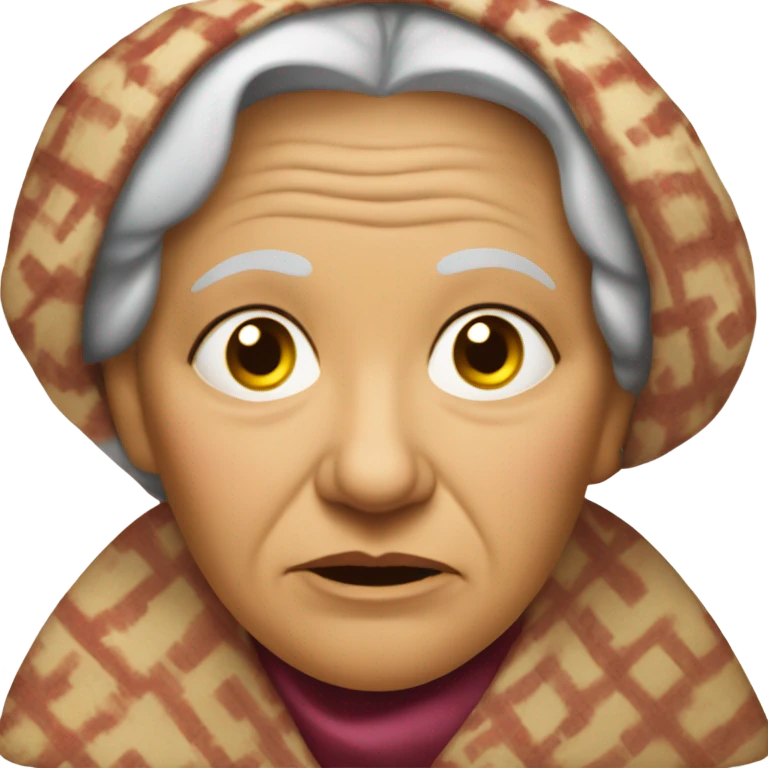 Old grumpy woman  emoji