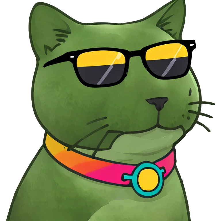 Cat with sunglasses emoji